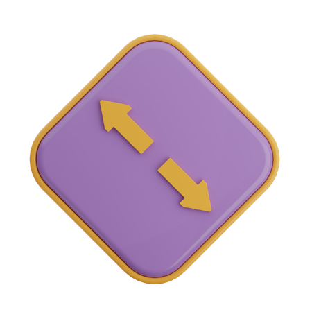 Wide Diagonal Arrow  3D Icon