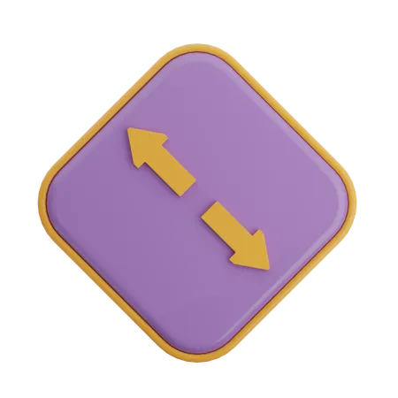 Wide Diagonal Arrow  3D Icon