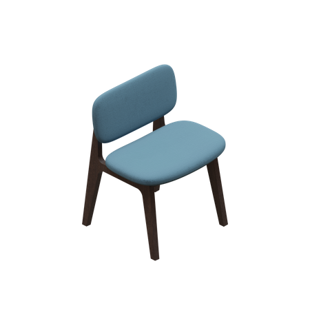 Wide Dining Chair  3D Icon