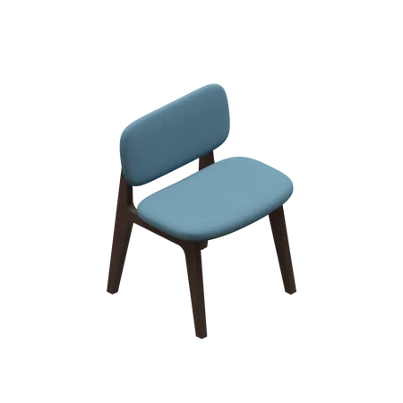 Wide Dining Chair 3 D Render Illustration 3D Icon