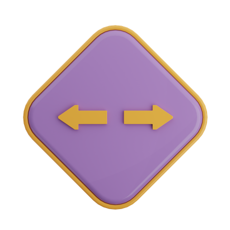 Wide Horizontal Arrow  3D Icon