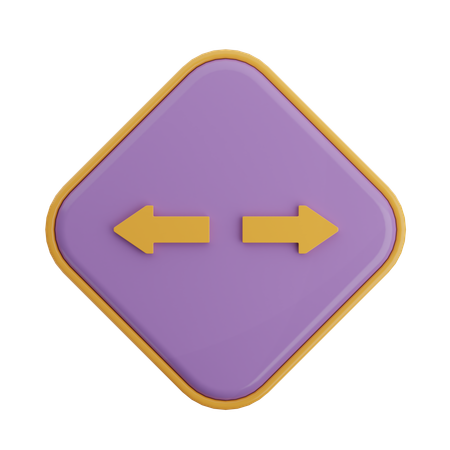 Wide Horizontal Arrow  3D Icon