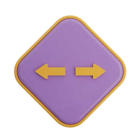 Wide Horizontal Arrow  3D Icon