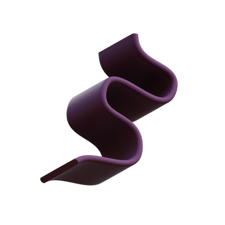 Wide Squiggly Curve  3D Icon