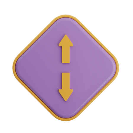 Wide Vertical Arrow  3D Icon
