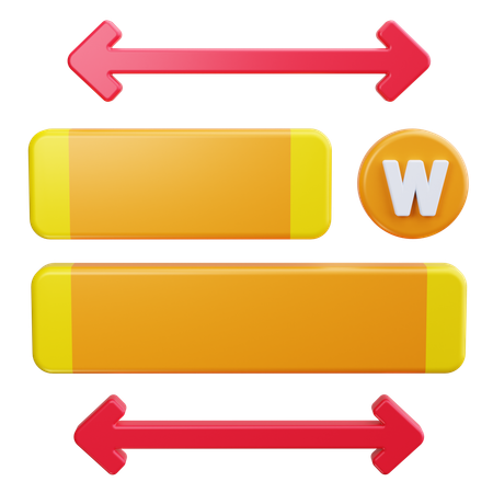 Width  3D Icon