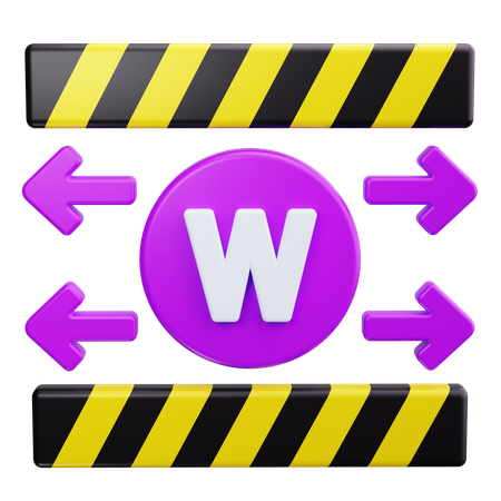 Width  3D Icon