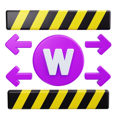 Width  3D Icon