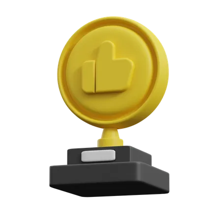 Wie Trophäe  3D Icon