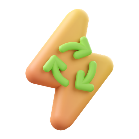 Wiederverwendbare Energie  3D Icon