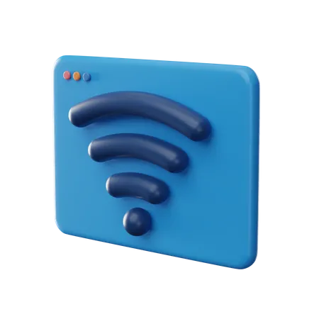 Wifi 3 D Icon Computer 3D Icon