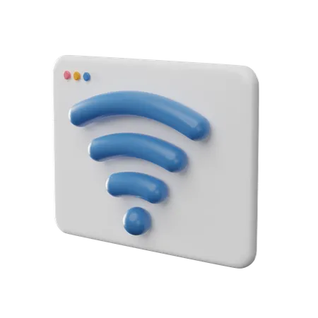 Wifi 3 D Icon Computer 3D Icon