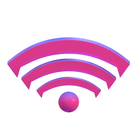 WiFi Abstract Shape  3D Icon