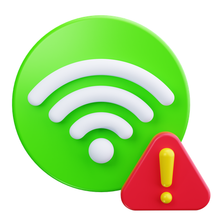 Wi-Fiアラート  3D Icon