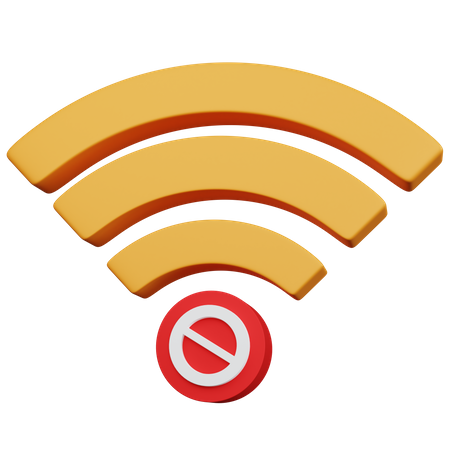 Wifi Banned  3D Icon