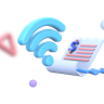 wifi bill 3d illustration