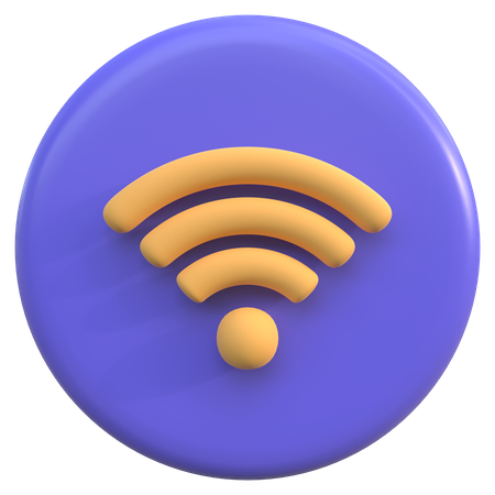 Wifi Button  3D Icon