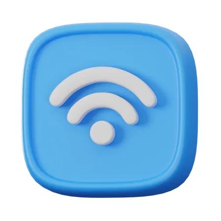 Wifi Button  3D Icon
