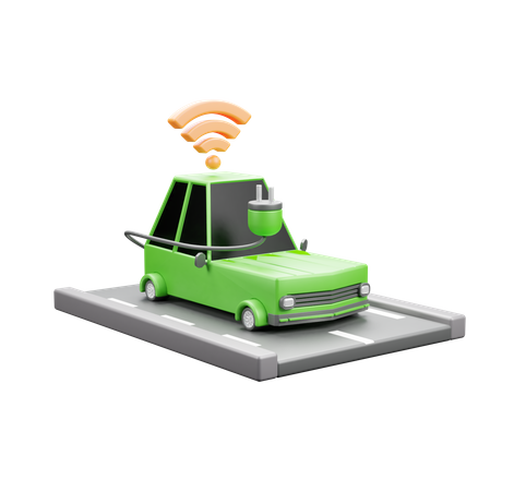 Wifi Car  3D Icon