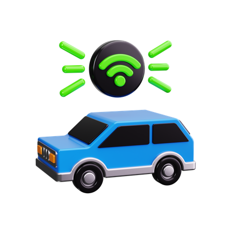 Wifi Car  3D Icon