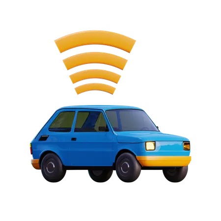 Wifi Car  3D Icon