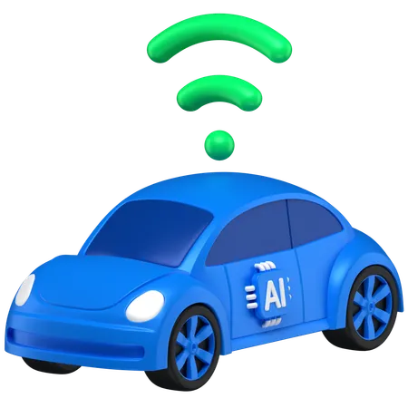 Carro wi-fi  3D Icon