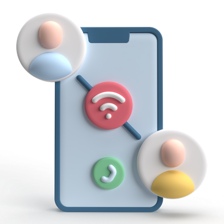 Chamada wi-fi  3D Icon