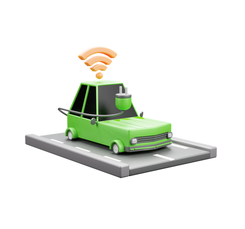 Coche wifi  3D Icon