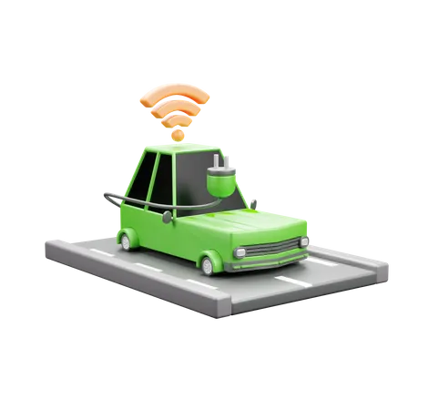 Coche wifi  3D Icon