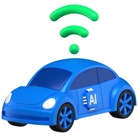 Coche wifi  3D Icon