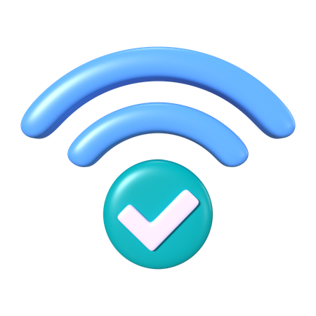 WiFi Connected  3D Icon