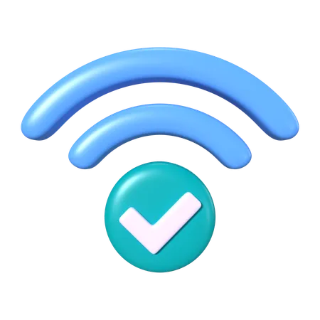 WiFi Connected  3D Icon