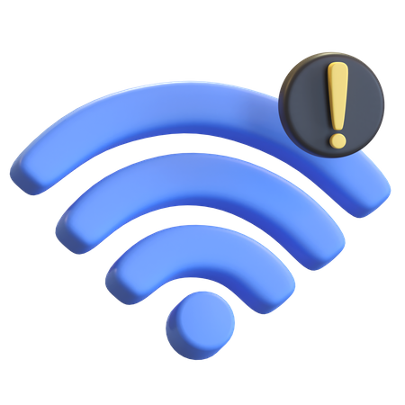 Wifi Connection Error  3D Illustration