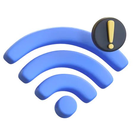 Wifi Connection Error 3D Illustration