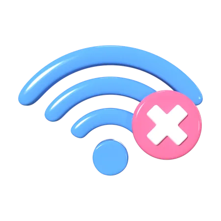 This Is Wi Fi Disconnected 3 D Render Illustration Icon It Comes As A High Resolution PNG File Isolated On A Transparent Background The Available 3 D Model File Formats Include BLEND OBJ FBX And GLTF 3D Icon
