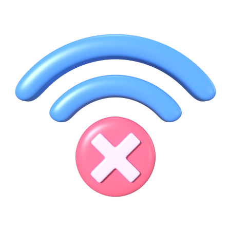 WiFi Disconnected  3D Icon