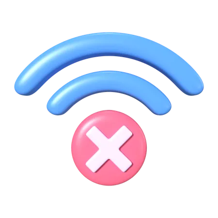 WiFi Disconnected  3D Icon