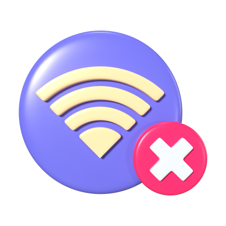 WiFi Disconnected  3D Icon