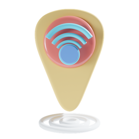 Emplacement Wi-Fi  3D Icon