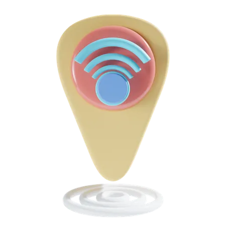 Emplacement Wi-Fi  3D Icon