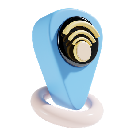 Emplacement Wi-Fi  3D Icon