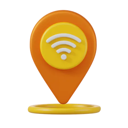 Emplacement Wi-Fi  3D Icon