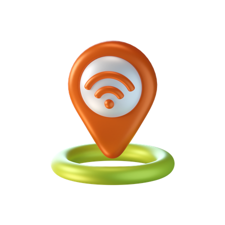 Emplacement Wi-Fi  3D Icon