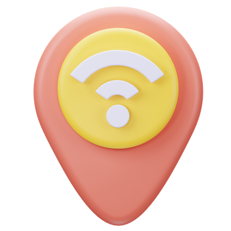 Emplacement Wi-Fi  3D Icon