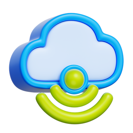 Wifi en la nube  3D Icon