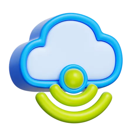 Wifi en la nube  3D Icon