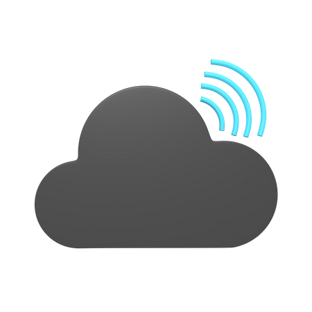 Wifi en la nube  3D Icon