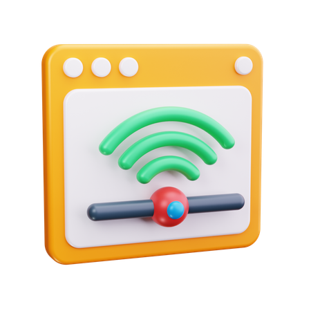 Wifi en línea  3D Icon