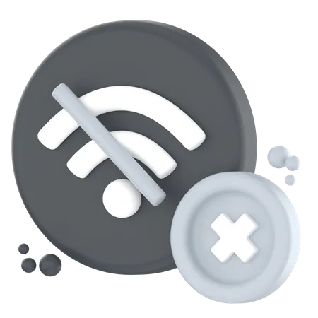 No Wifi Connected 3D Icon
