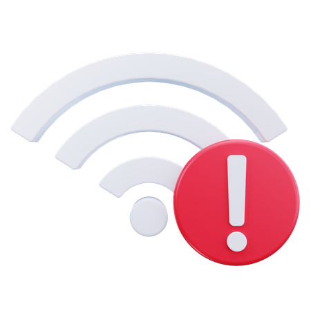 Wifi Error  3D Icon